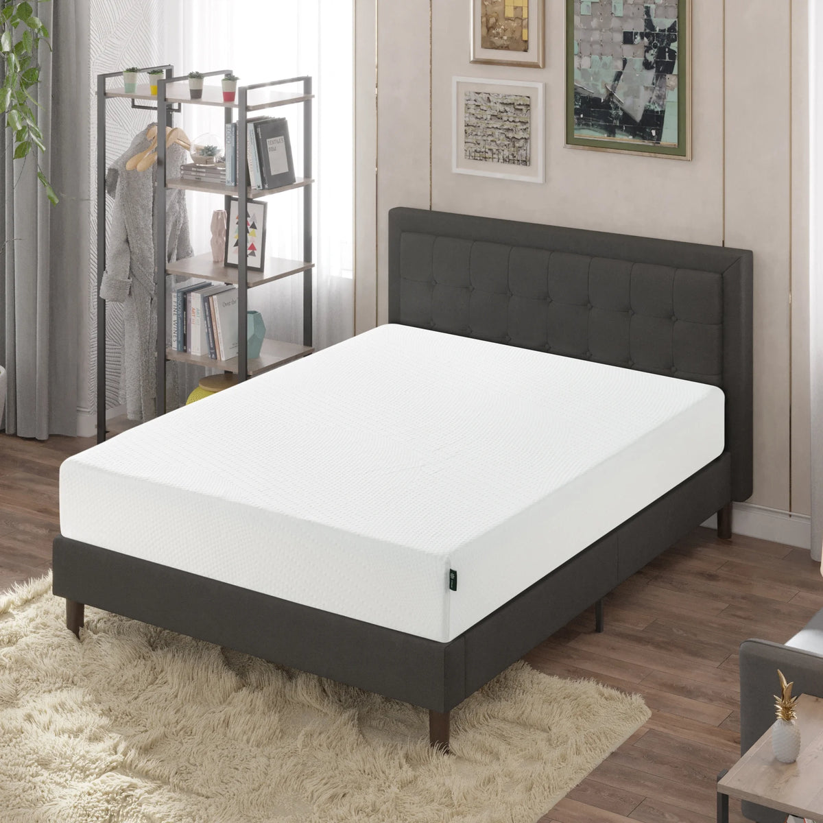 8 Green Tea Memory Foam Mattress Queen J483546