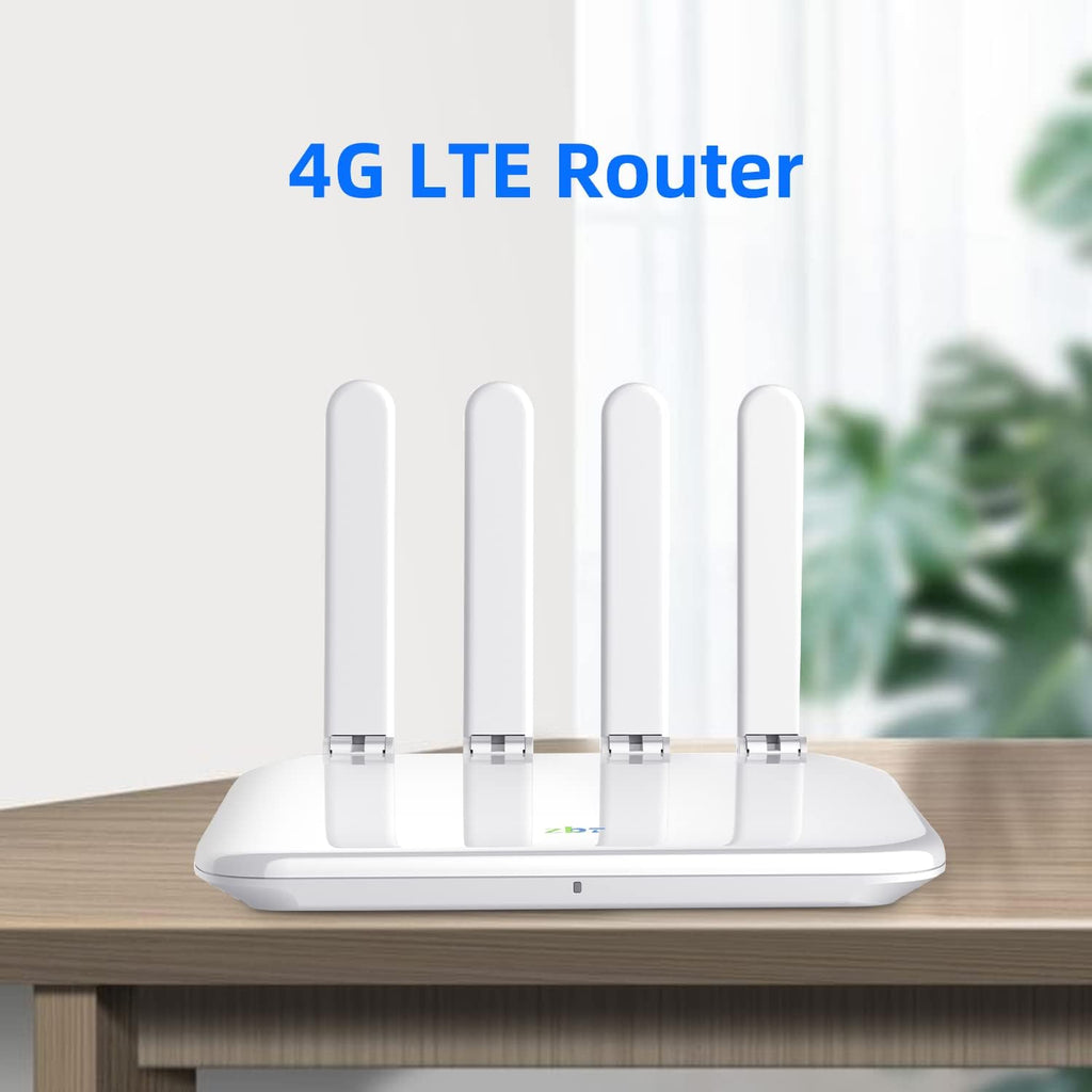 Wireless Router, 4G LTE Router Cat4 with SIM Slot Unlocked, 300Mbps, 1 WAN/2 LAN/4 x 5dBi Antennas F9362