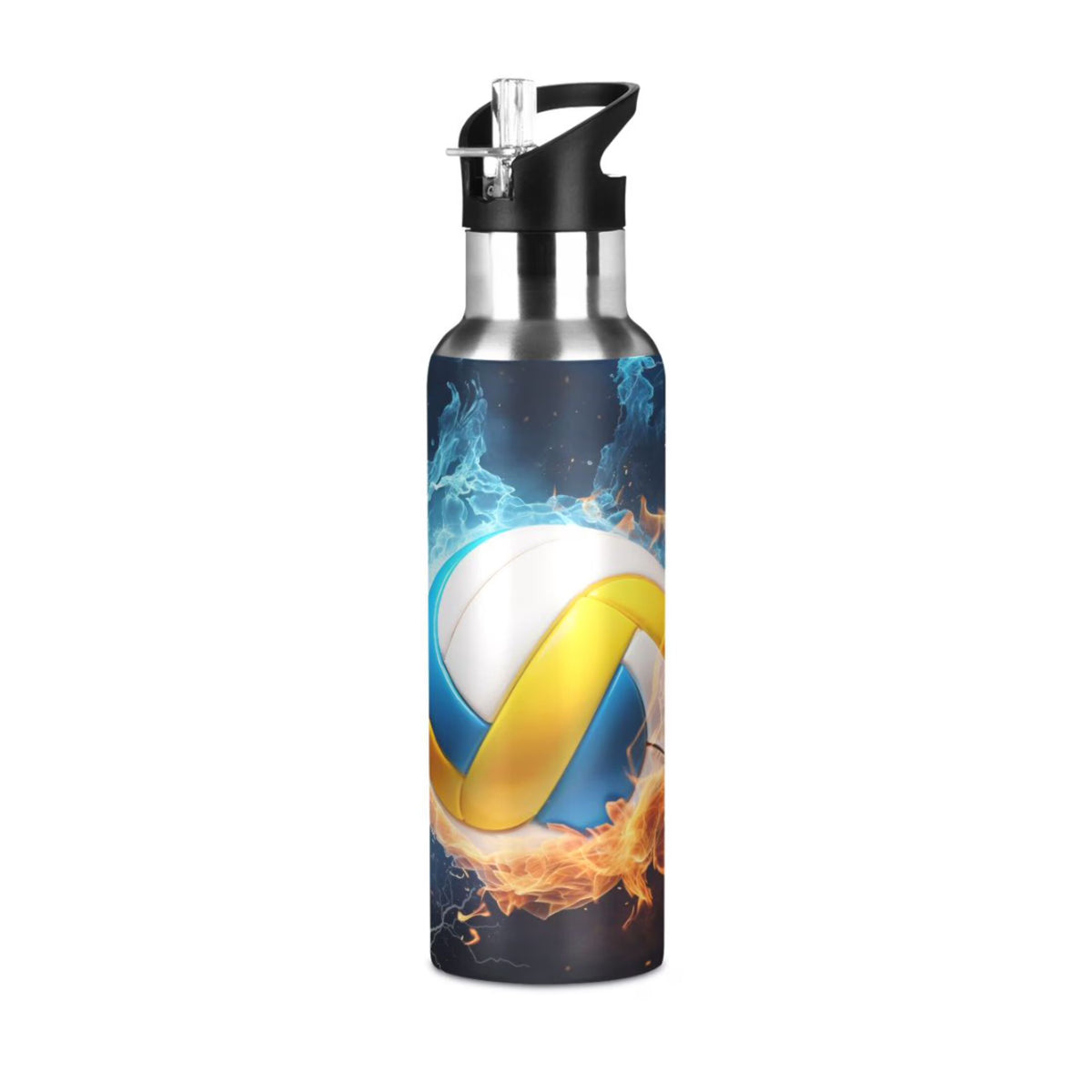 Stainless Steel Insulated Water Bottle with Straw Lid F86361