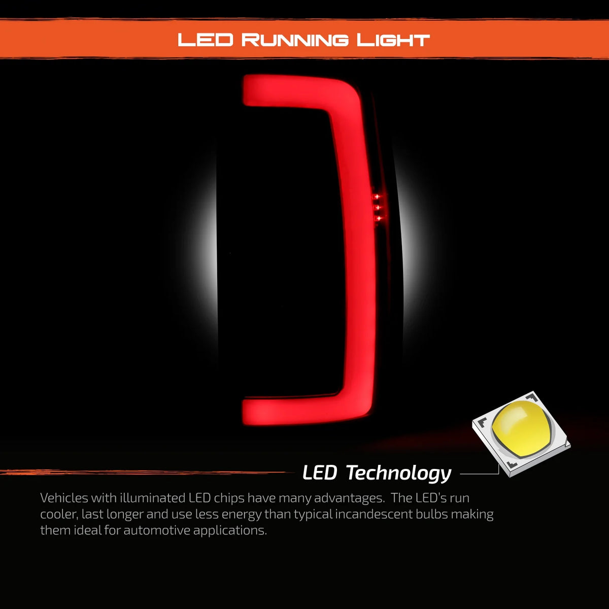 Black Smoked LED Tail Lights Z7007