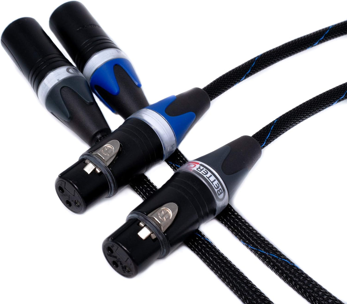 Balanced XLR Cables - Stereo Pair (2 Cables) - 3 Feet A998
