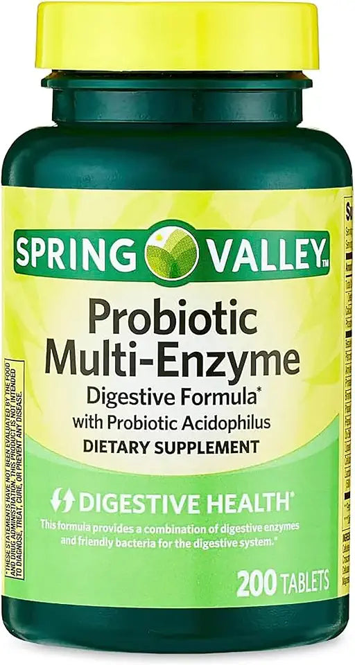 Probiotic Multi-Enzyme Digestive Dietary Supplement 200 Tablet R1076