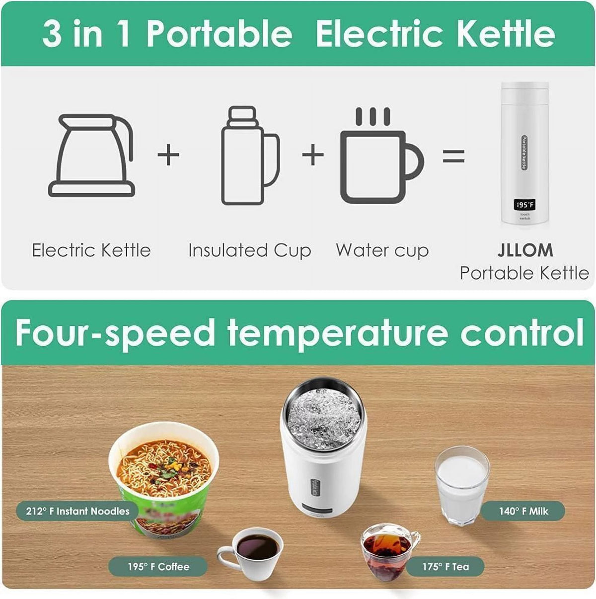 Portable Stainless Electric Kettle 380ml B634765
