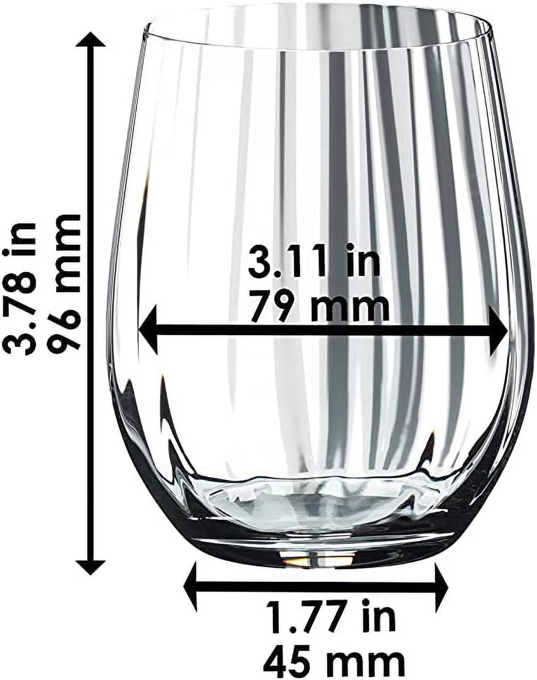 Optical Glass Whisky Set Of 2 12.13Fl Oz T71445