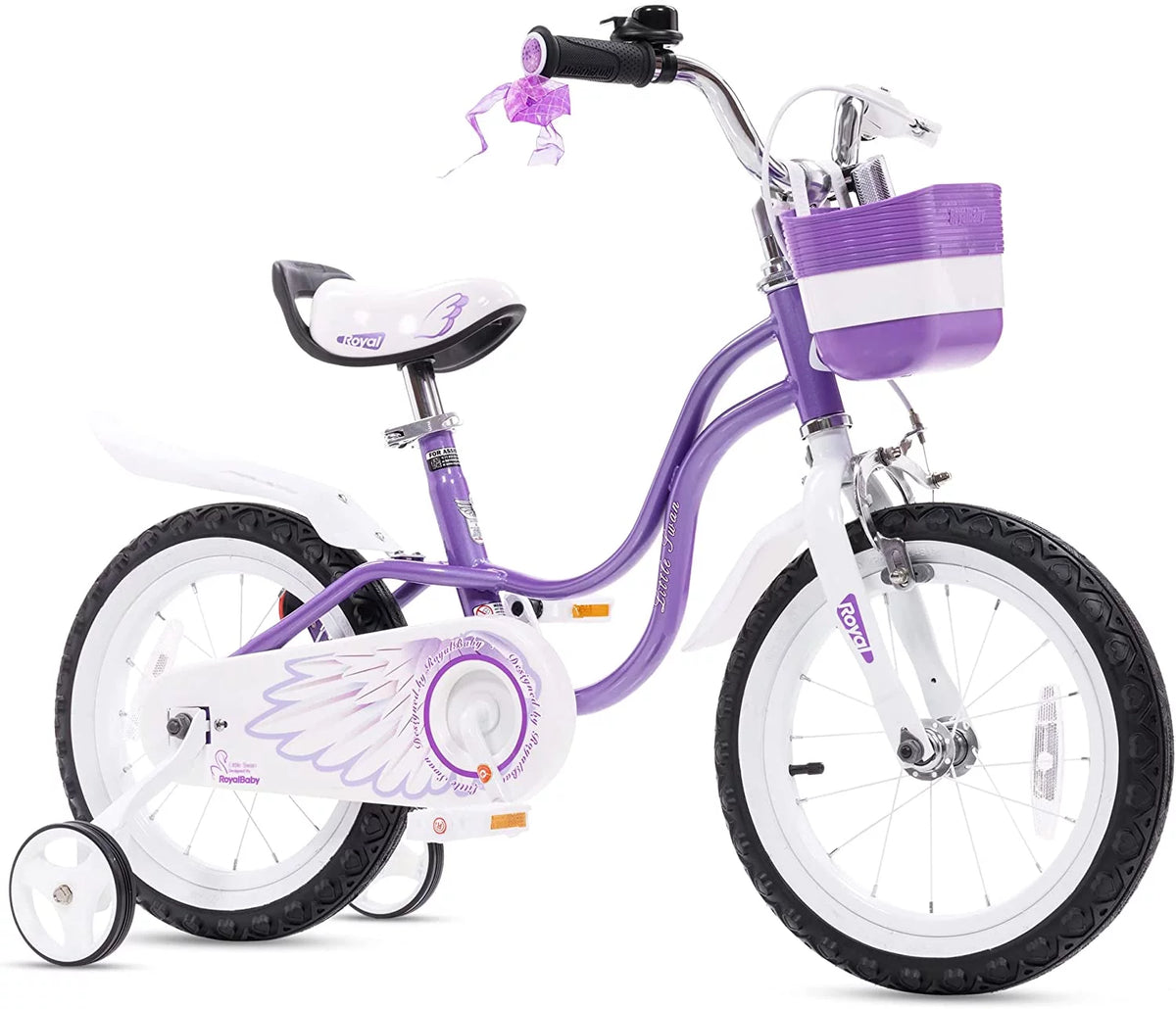 Red 14 Girl's Bicycle with Training Wheels and Basket G848