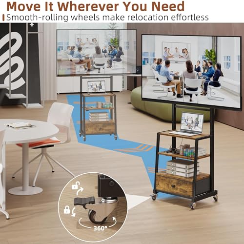 Rolling TV Stand with Wheels and Mount Z100768