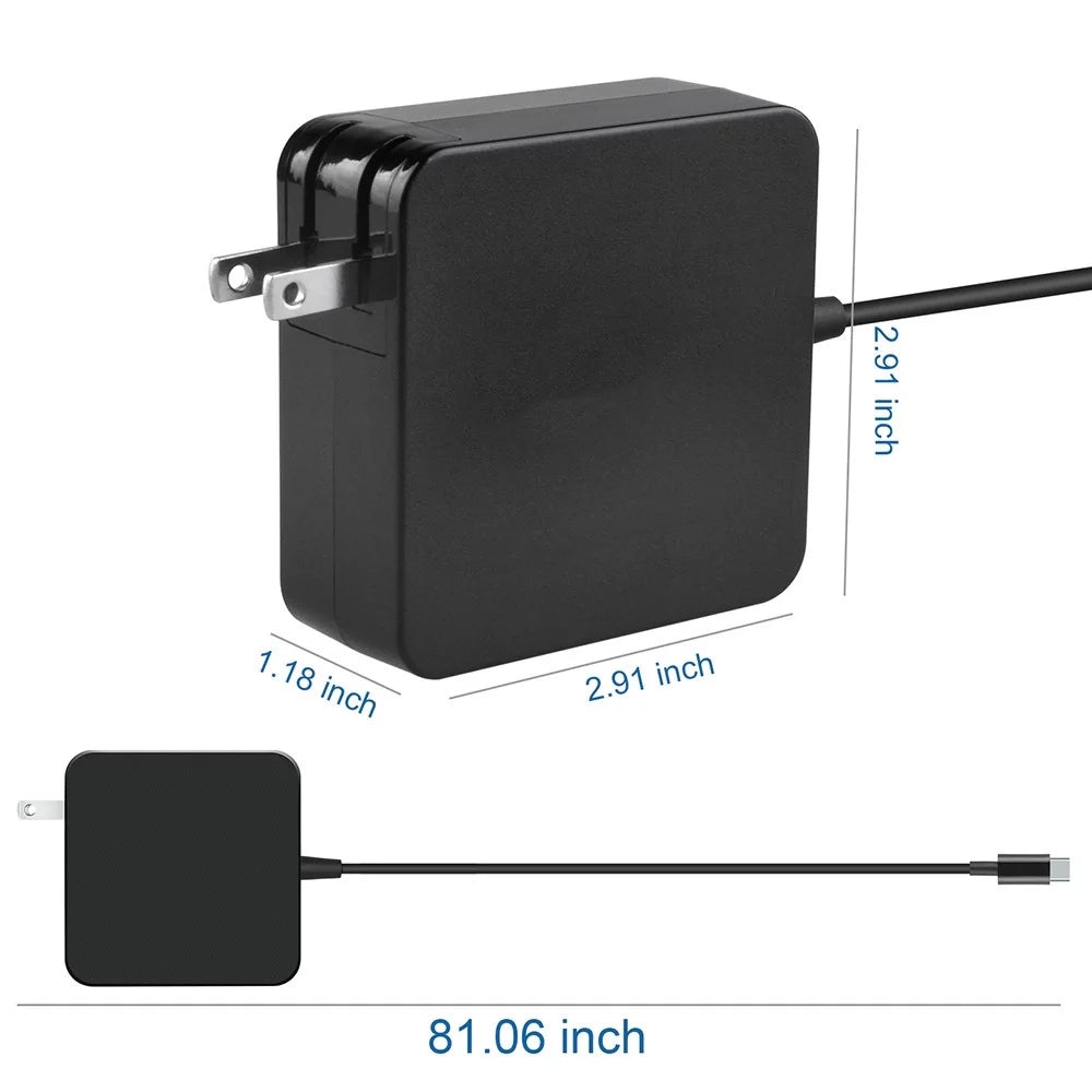 65W USB-C AC/DC Adapter Charger K1832