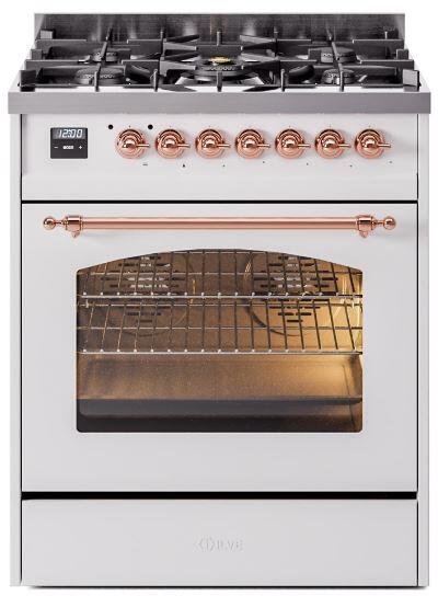 White Dual Fuel Propane Gas Range L8374