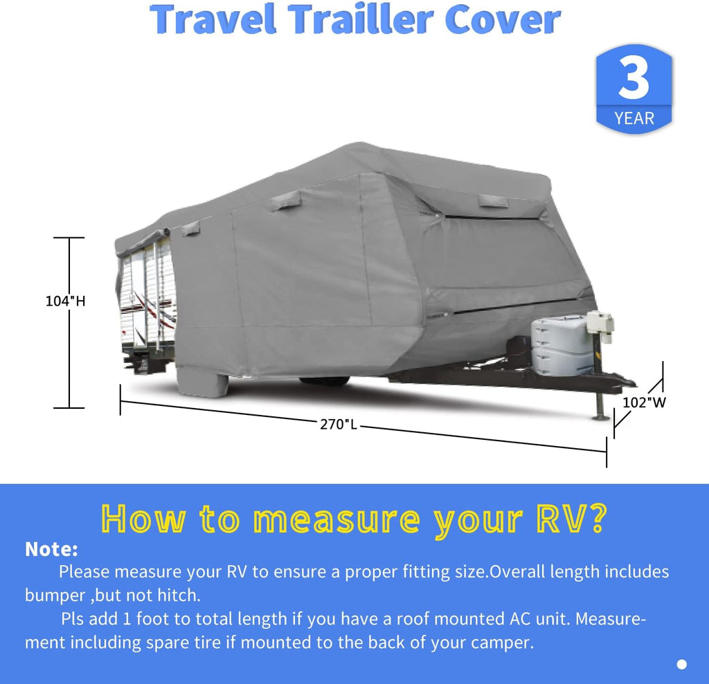 Thick 4 Layers Waterproof Travel Trailer Cover H91684