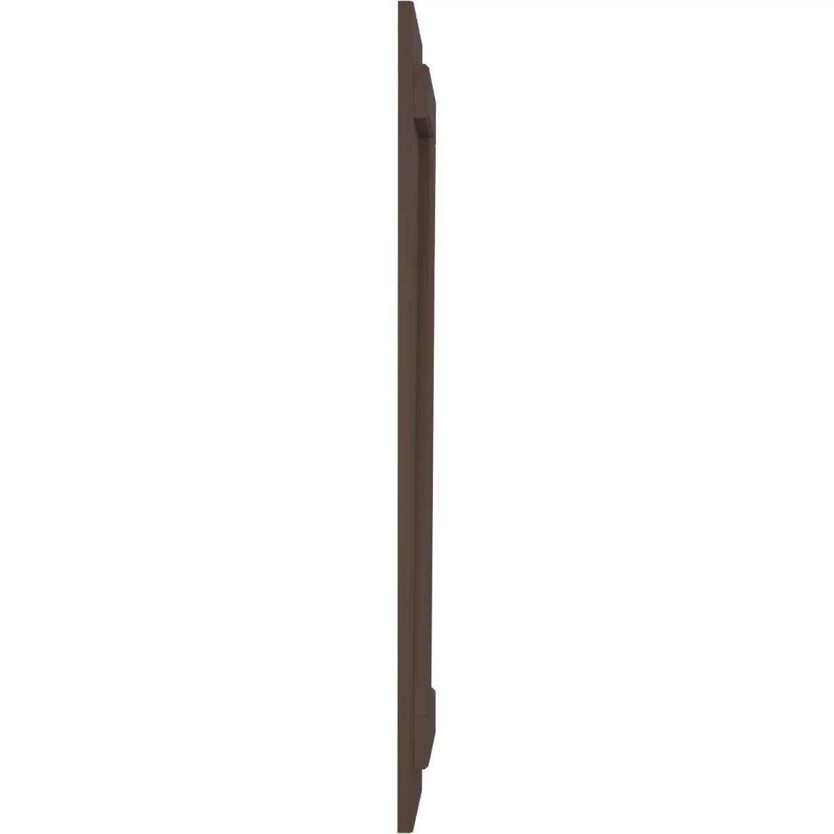 Real Wood Joined Board-n-Batten Shutters with Z-Bar, Raisin Brown V7832