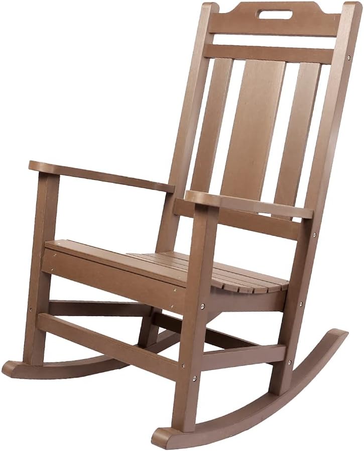 Brown PolyTEAK Plastic Rocking Chair H61434