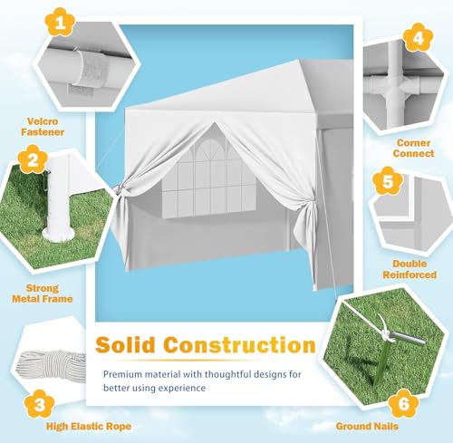 10'x30' Waterproof Party Tent with Removable Sidewalls & 2 Doors W803