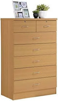 Black 7 Drawer Wood Dresser G689663