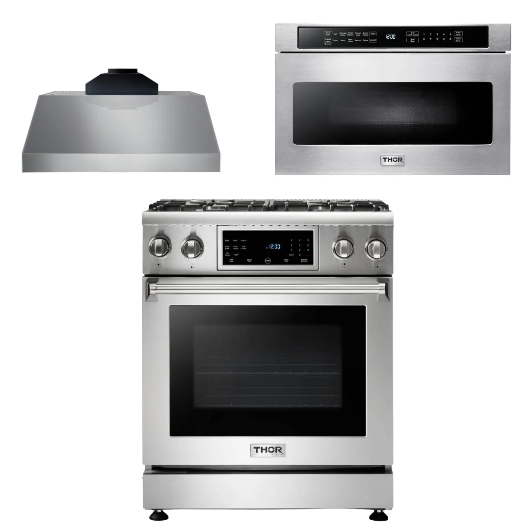 30 Gas Range, Range Hood, Microwave U86622