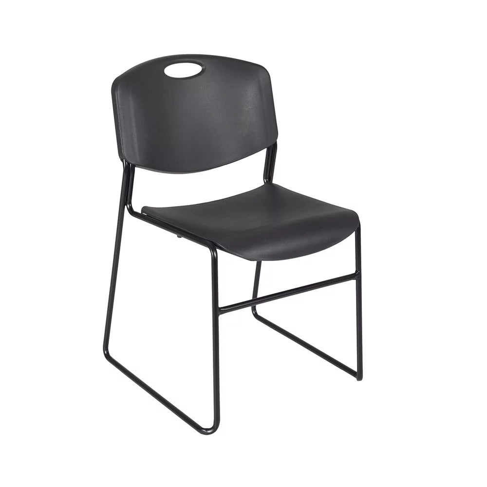 48" Square Breakroom Table & 4 Stack Chairs V16441