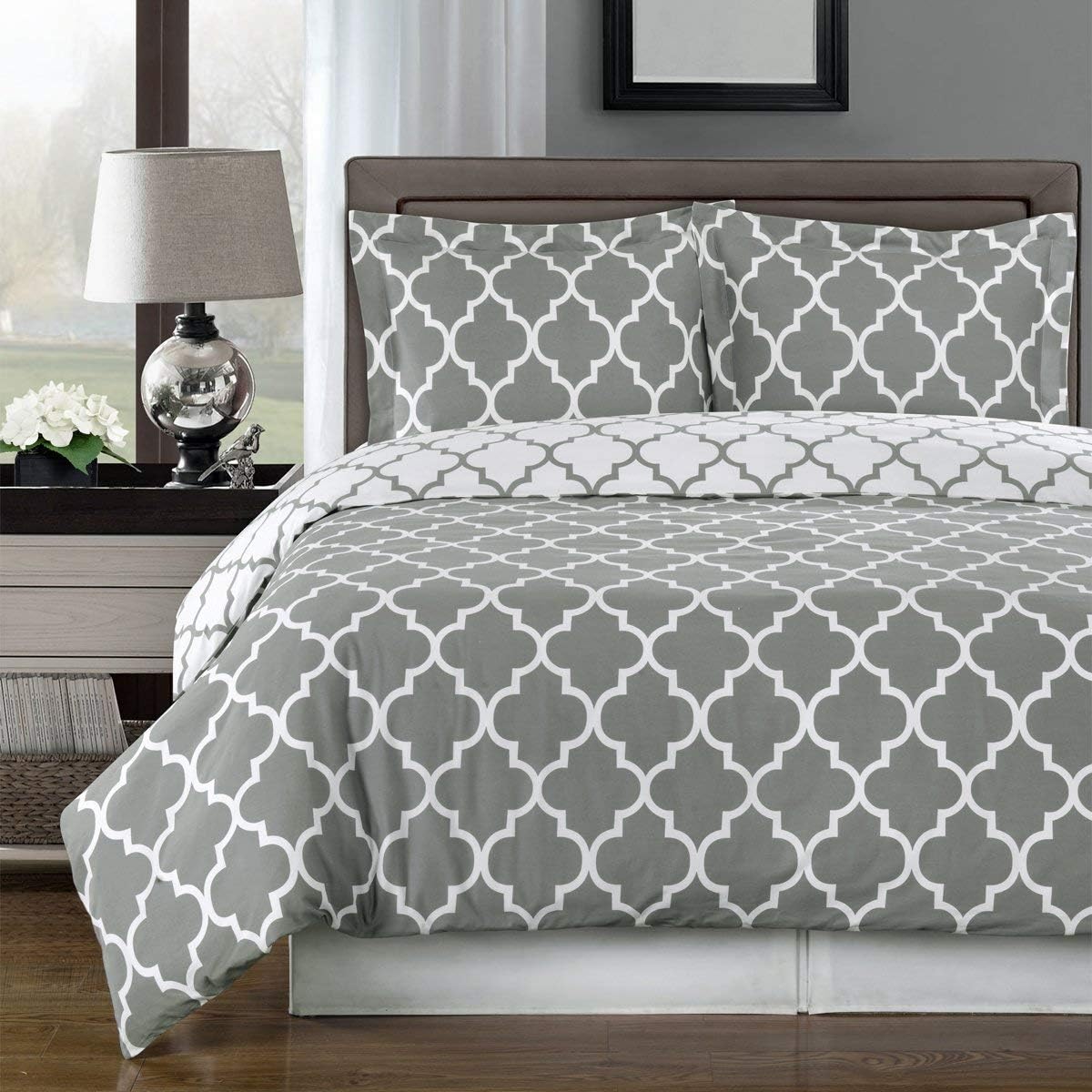 3-Piece Full / Queen Cotton Comforter Cover Set S301