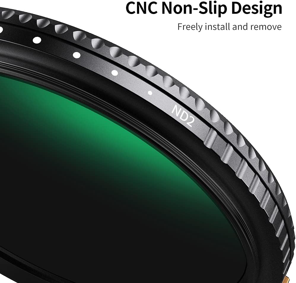 52mm Variable ND Filter ND2-ND400 with Multi-Layer Coatings AGC Glass Neutral Density Filter Pack of 2 S922