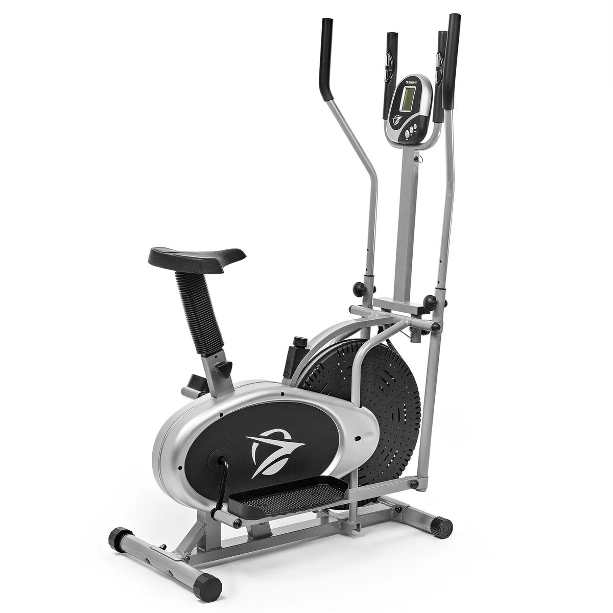 Black 2 in 1 Elliptical Stationary Bike Q896790