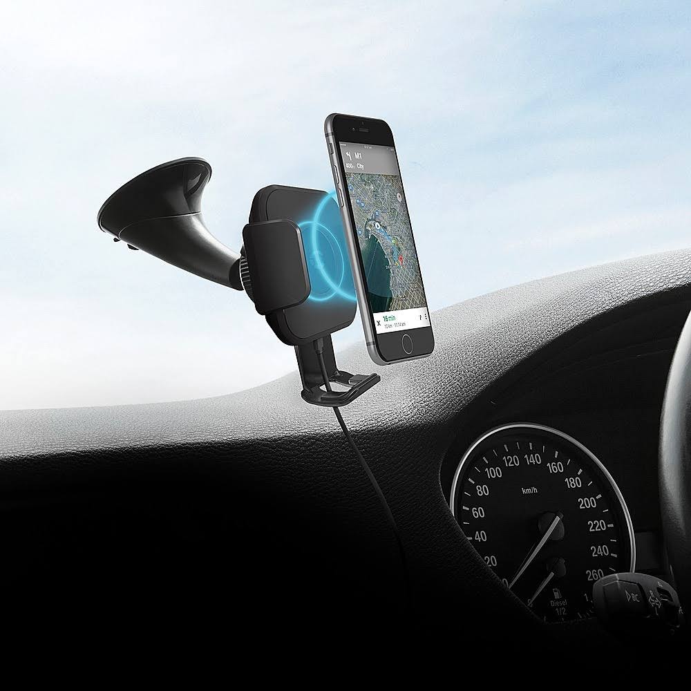 Wireless Smartphone Car Charger with Windshield Mount X175067