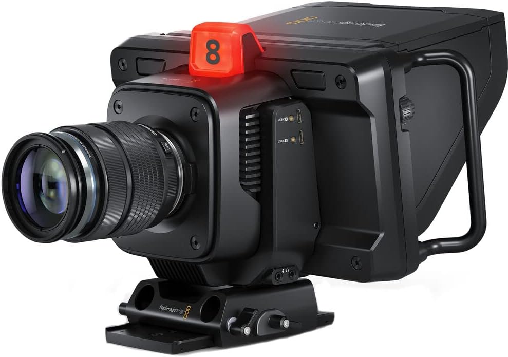 Blackmagic Studio Camera 4K Plus Bundle with AKG K240 Studio Pro Headphones and Screen Cleaning Wipes E765