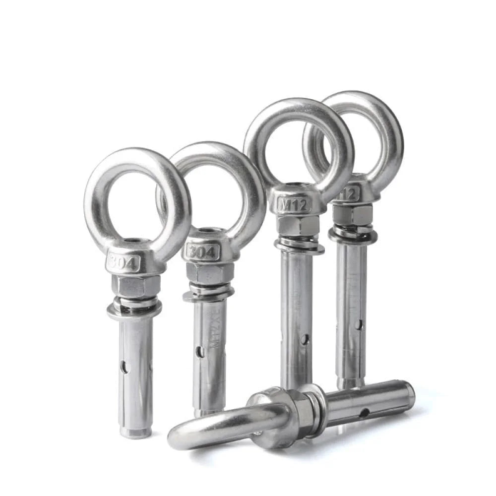304 Stainless Steel Lifting Eye Bolt M8x100mm 2pcs I428193