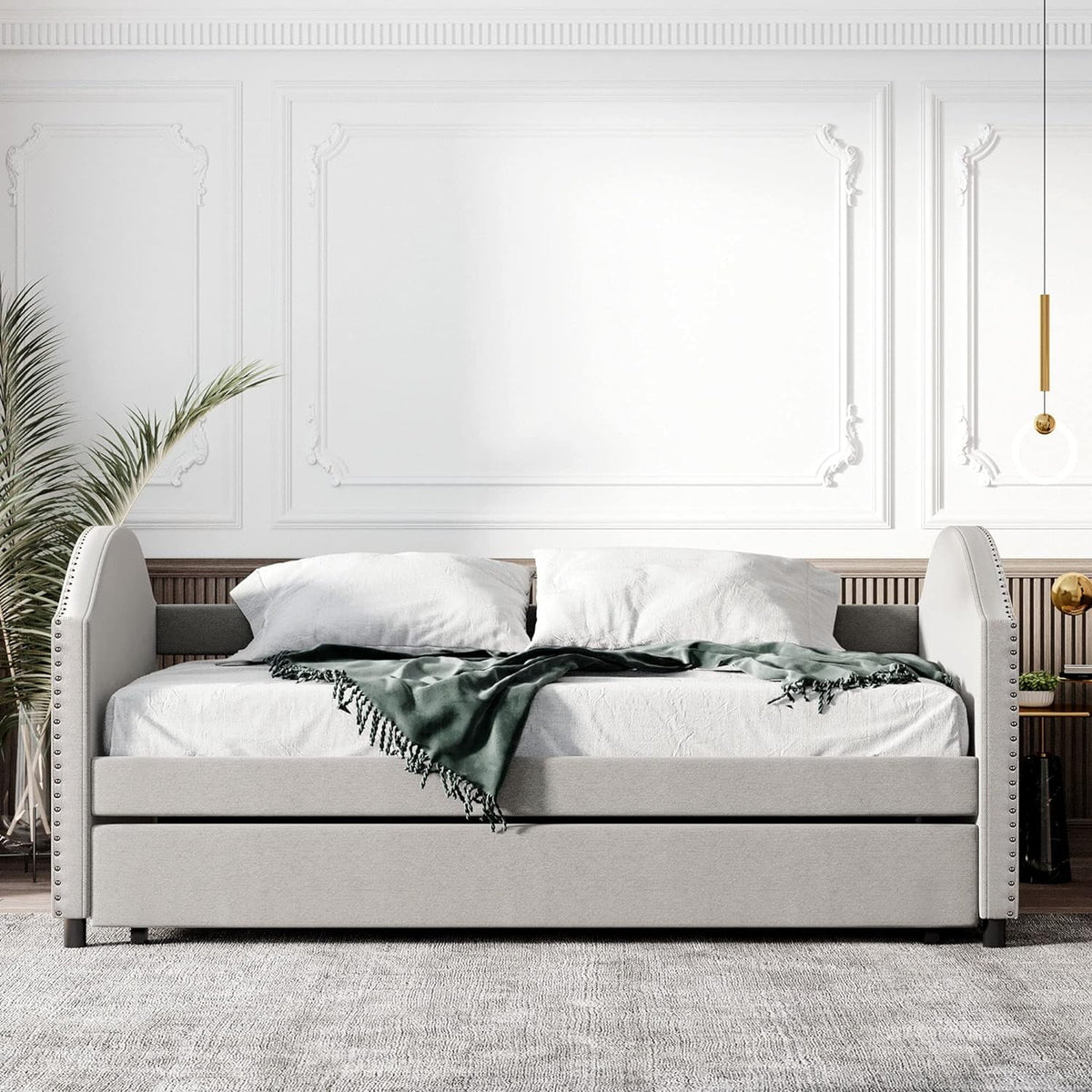 Full Size Upholstered Daybed with Trundle S388