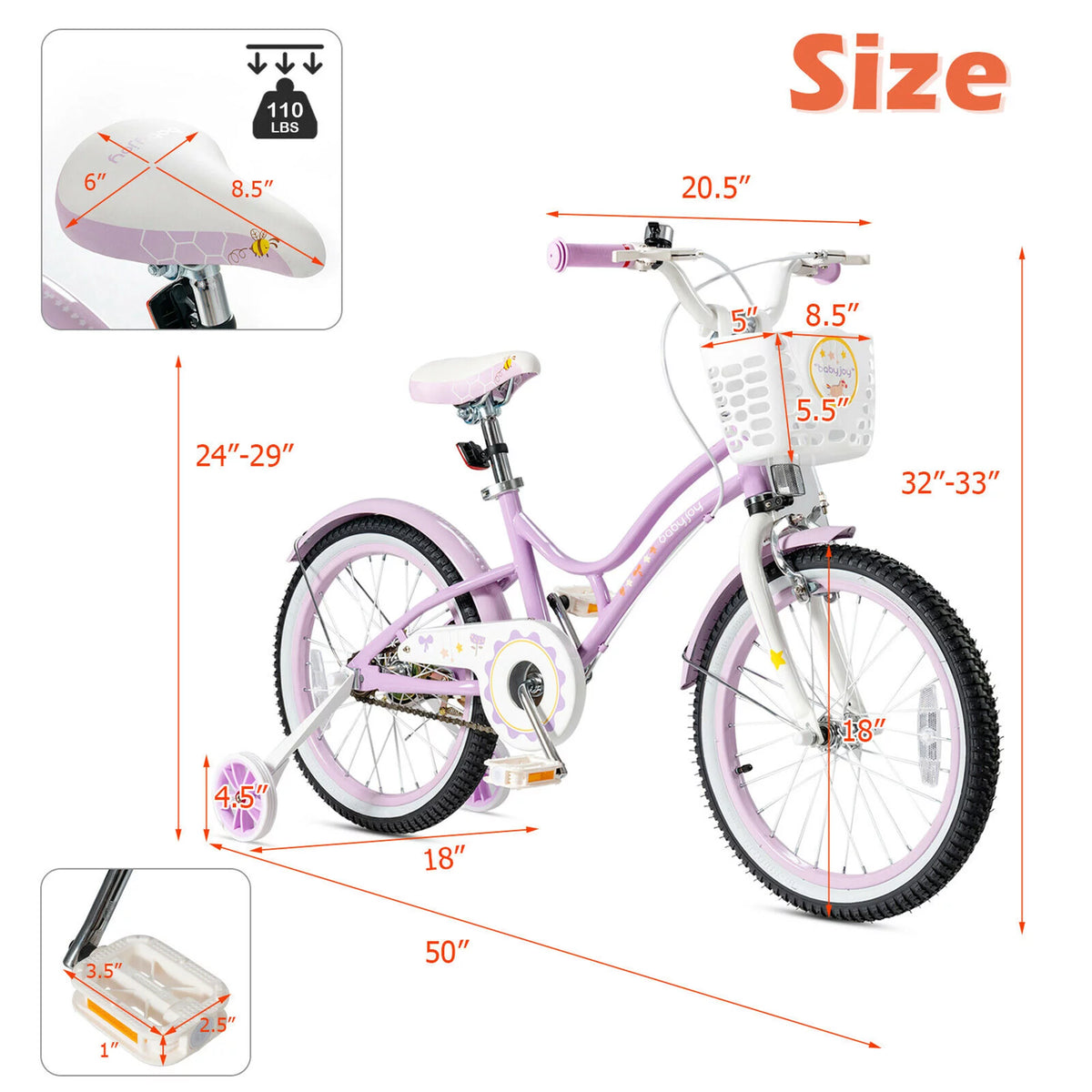 Kids Bike with Training Wheels A27909