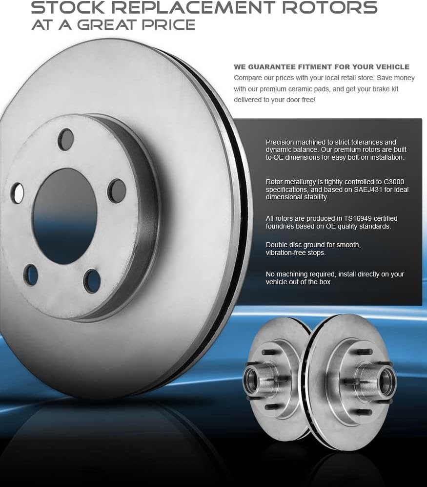8 Lug Brake Rotors and Brake Pads with Clips K1562