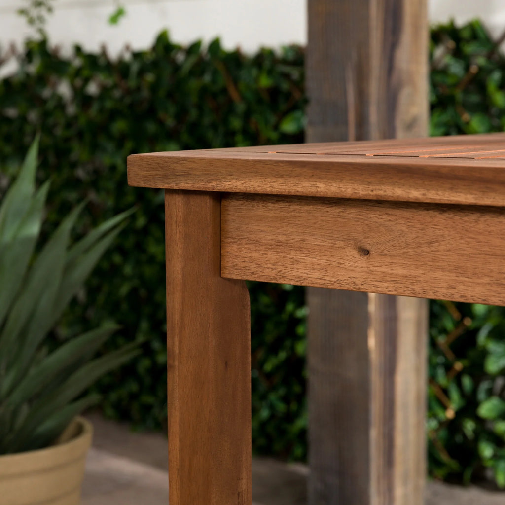 Brown Acacia Wood Patio Dining Table E688