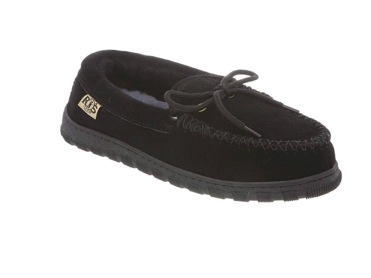 Black Sheepskin Moccasin, Size 12 S124