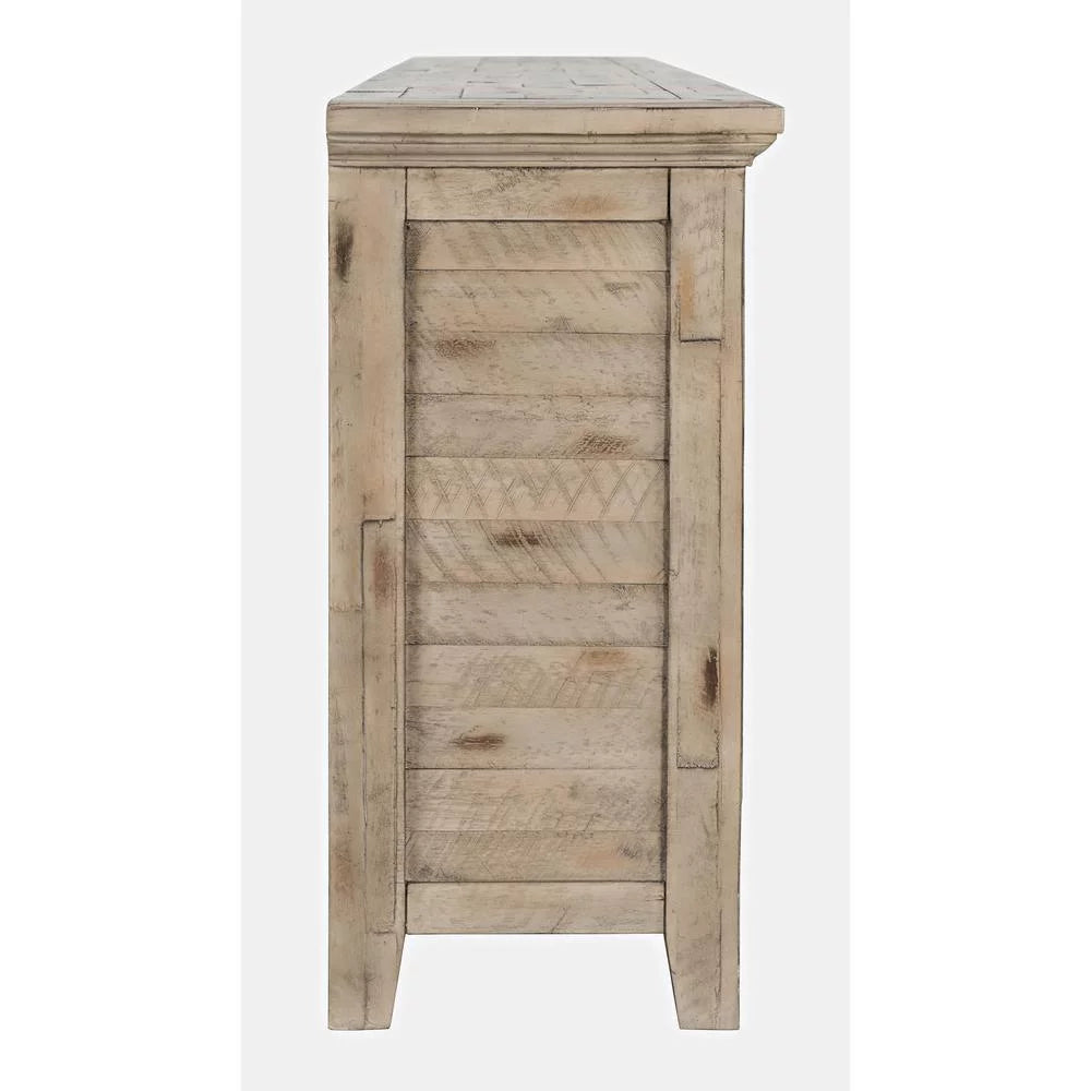 70" Distressed Acacia Six-Door Sideboard Cabinet J285