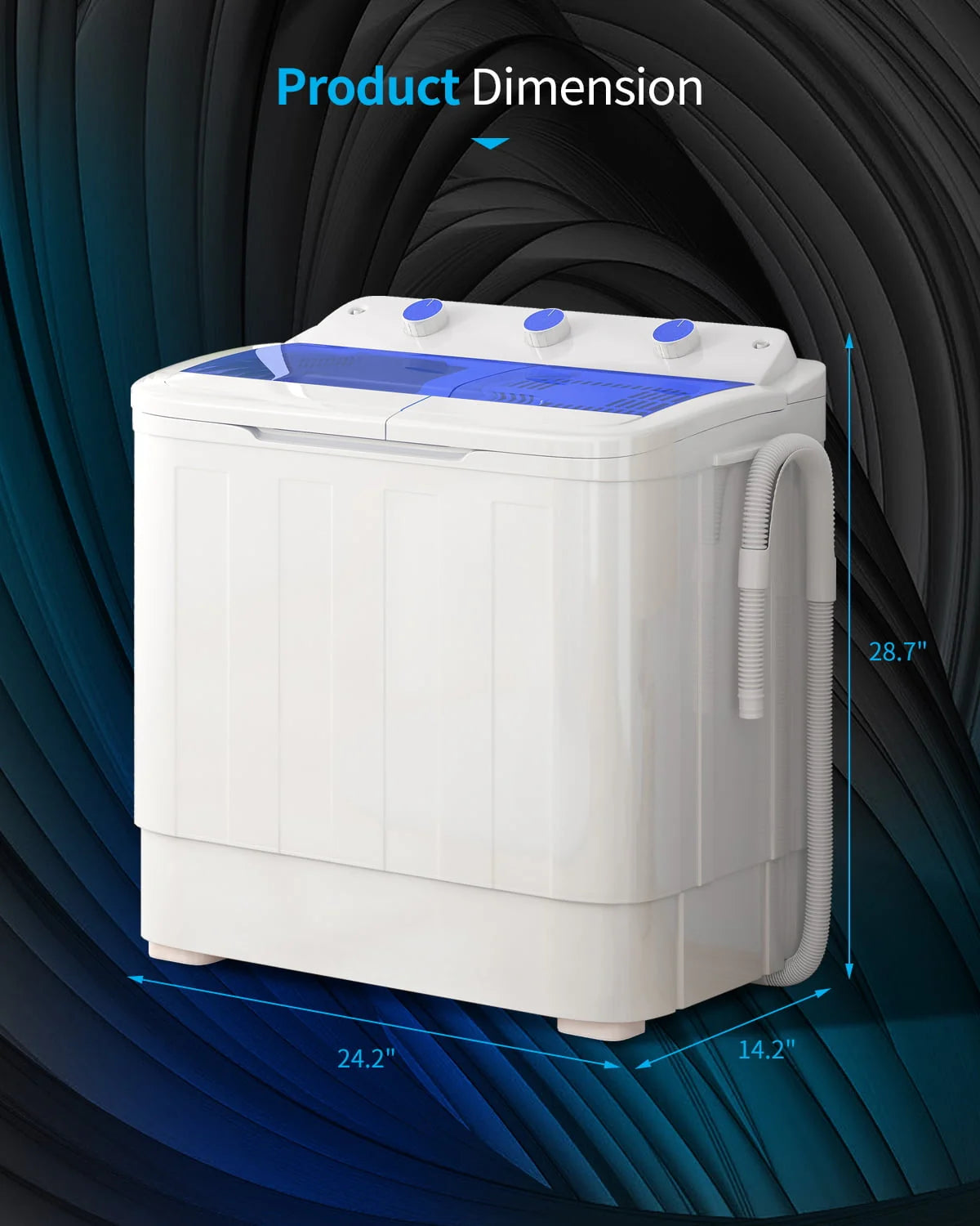 Portable 26lbs Twin Tub Wash&Spin Combo P631934