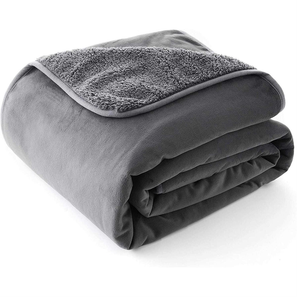Grey Sherpa Waterproof Leakproof Dog Blanket C783394