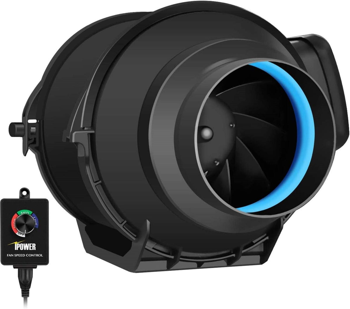 8 Inch 500 CFM Inline Fan with Variable Speed Controller Carbon Filter 25 Feet Ducting Combo G75300
