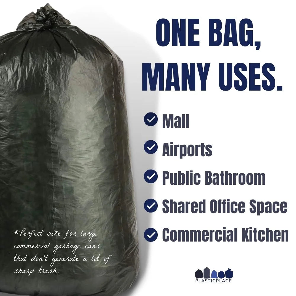 Black High Density Trash Bags, Case of 250 R774