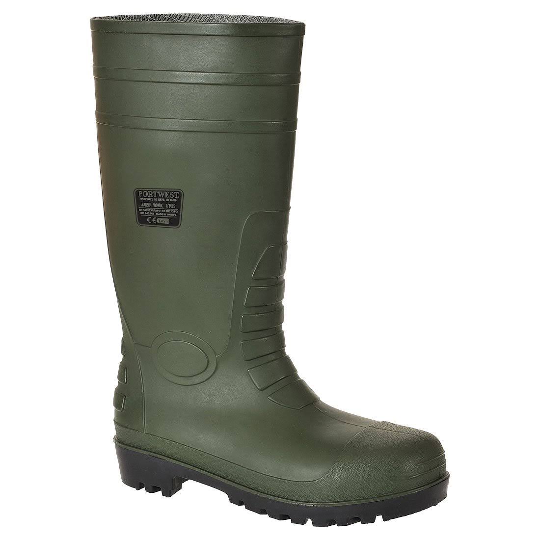 Green Wellington Safety Boots X861