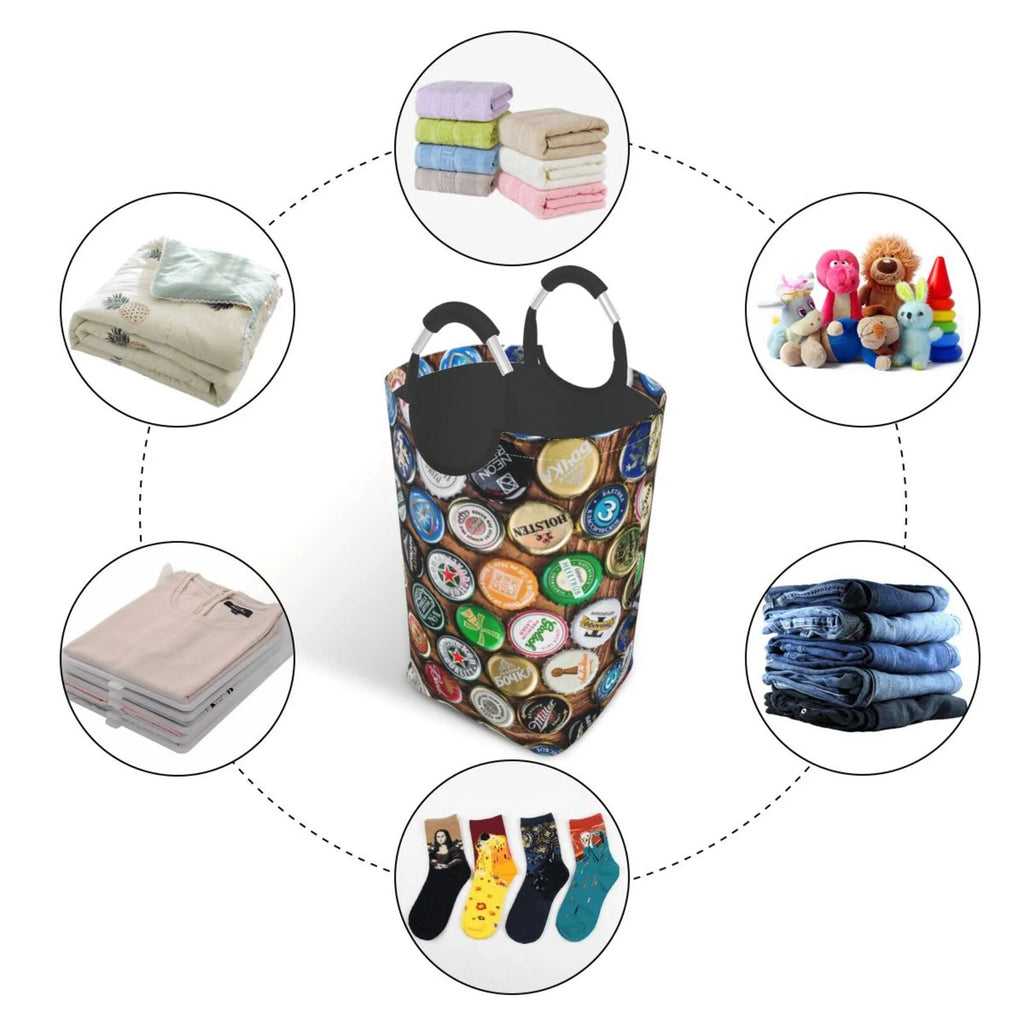 Large Canvas Fabric Laundry Hamper I420