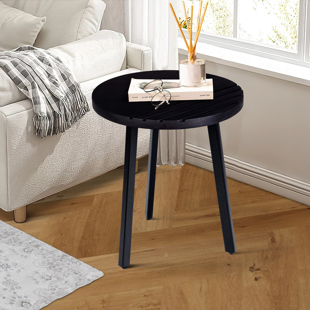 18 Inch Round Mango Wood Side End Table C551