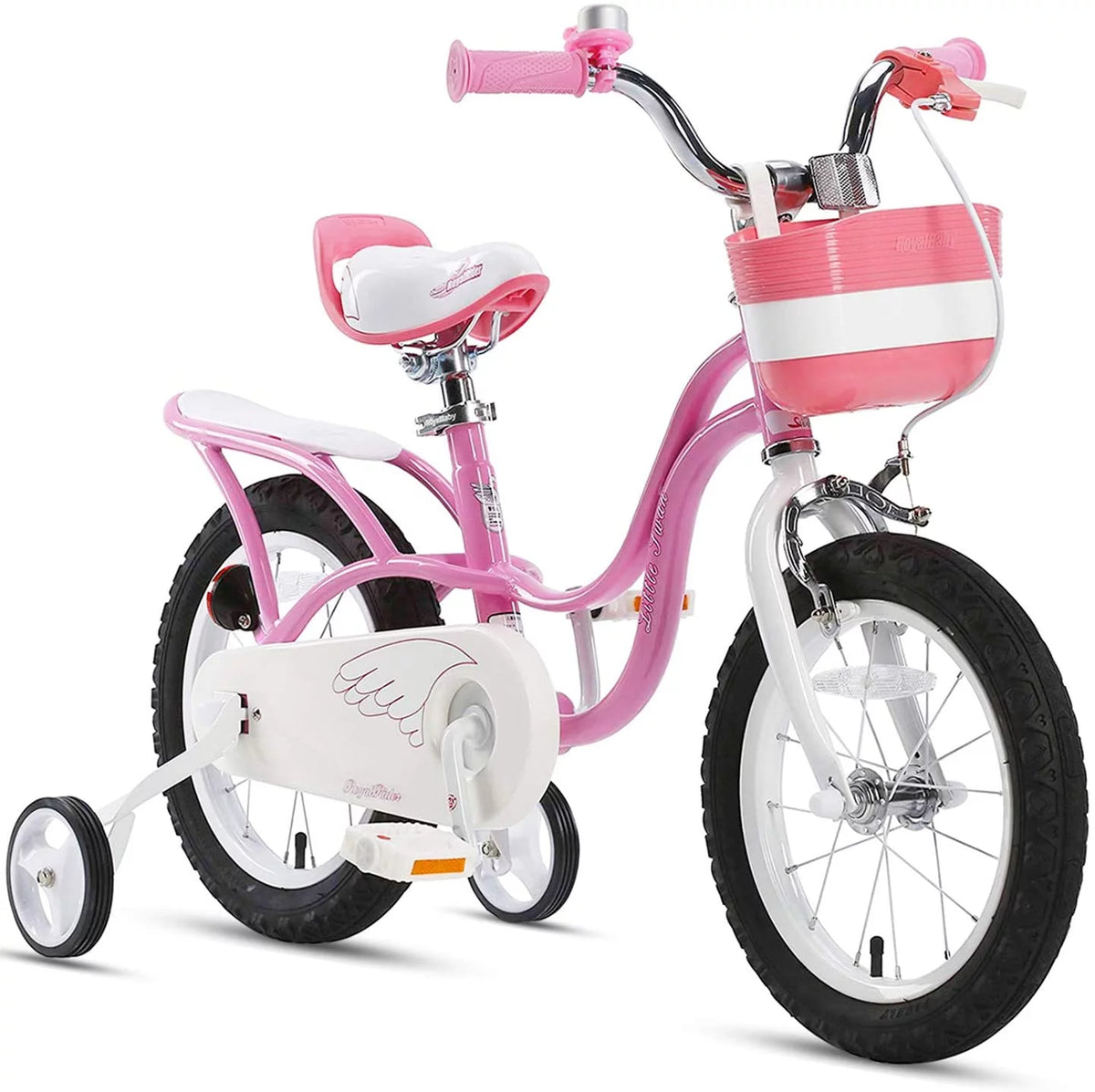 Red 14 Girl's Bicycle with Training Wheels and Basket G848