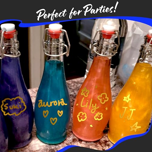 Set of 6 17 oz Glass Bottle Set with Airtight Swing Top Stoppers W1874