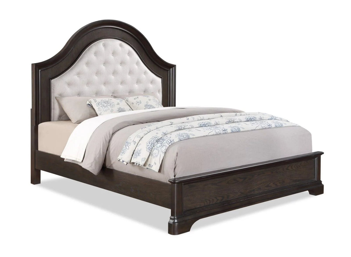 King Size Arched Panel Bed Storage Chest Nightstand Set M580886