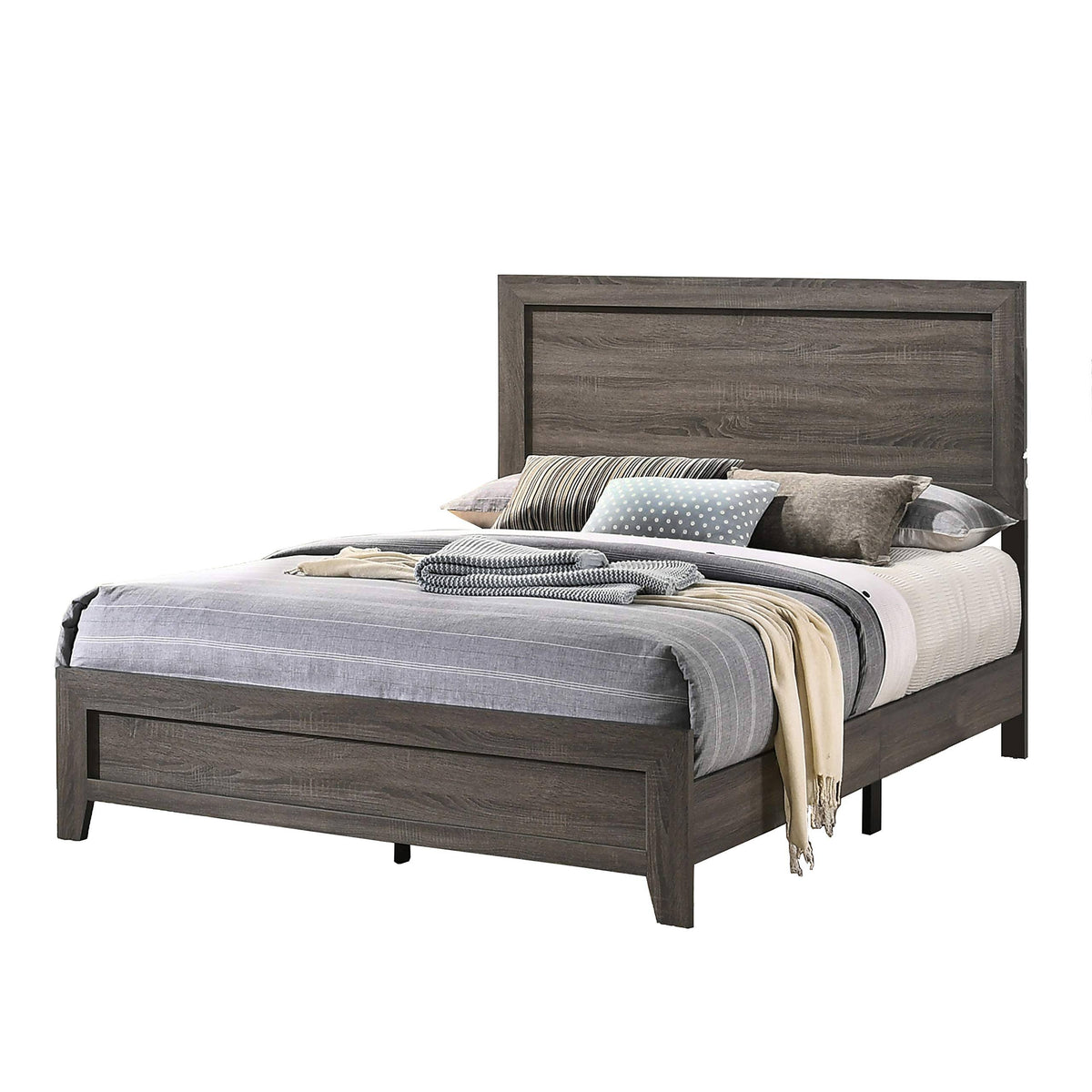 Gray California King Bed Q69166