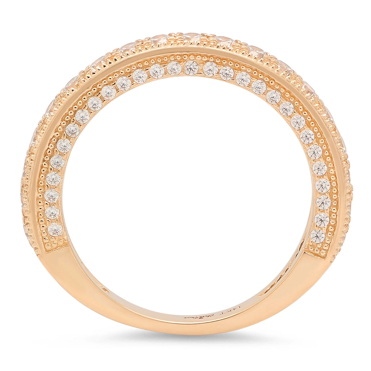 14K Yellow Gold Diamond Engagement Ring D7381